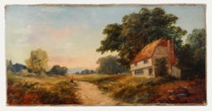 Circle of Henry Maidment - Late 19th Century Oil, Figures on a Rural Pathway