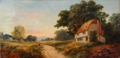 Circle of Henry Maidment - Late 19th Century Oil, Figures on a Rural Pathway