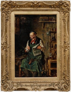 Circle of Hermann Kern (1838-1912) - Framed Late 19th Century Oil, The Cobbler