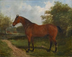 Circle of John Duvall (1816-1892) - Framed Oil, Bay Horse in a Landscape