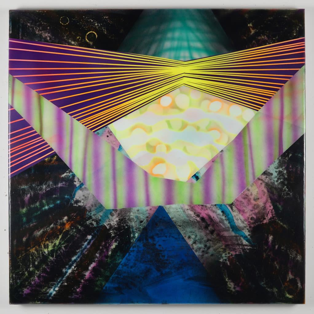 Cislunar Vibrations, Acrylic and Airbrush on Canvas Painting by Alex Blau, 2019