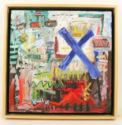 Vintage City  Graffiti Abstract Art Oil Painting  #1 by S. Mooney