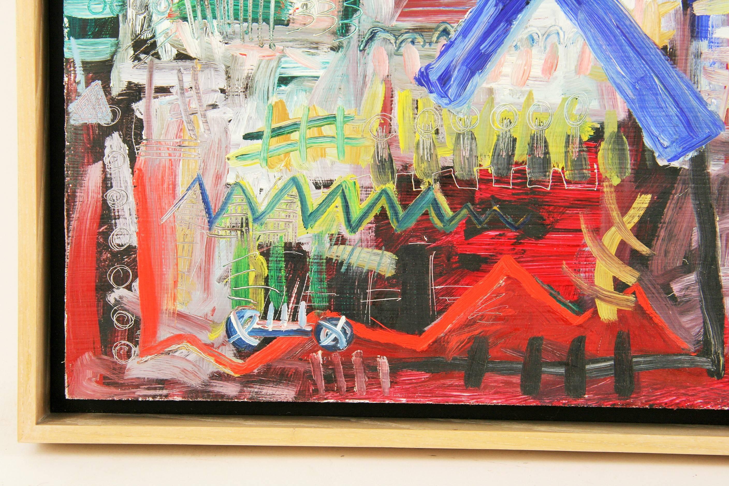 Città  Arte dei graffiti  Pittura ad olio colorata  #1 di S.Mooney - Painting di Unknown