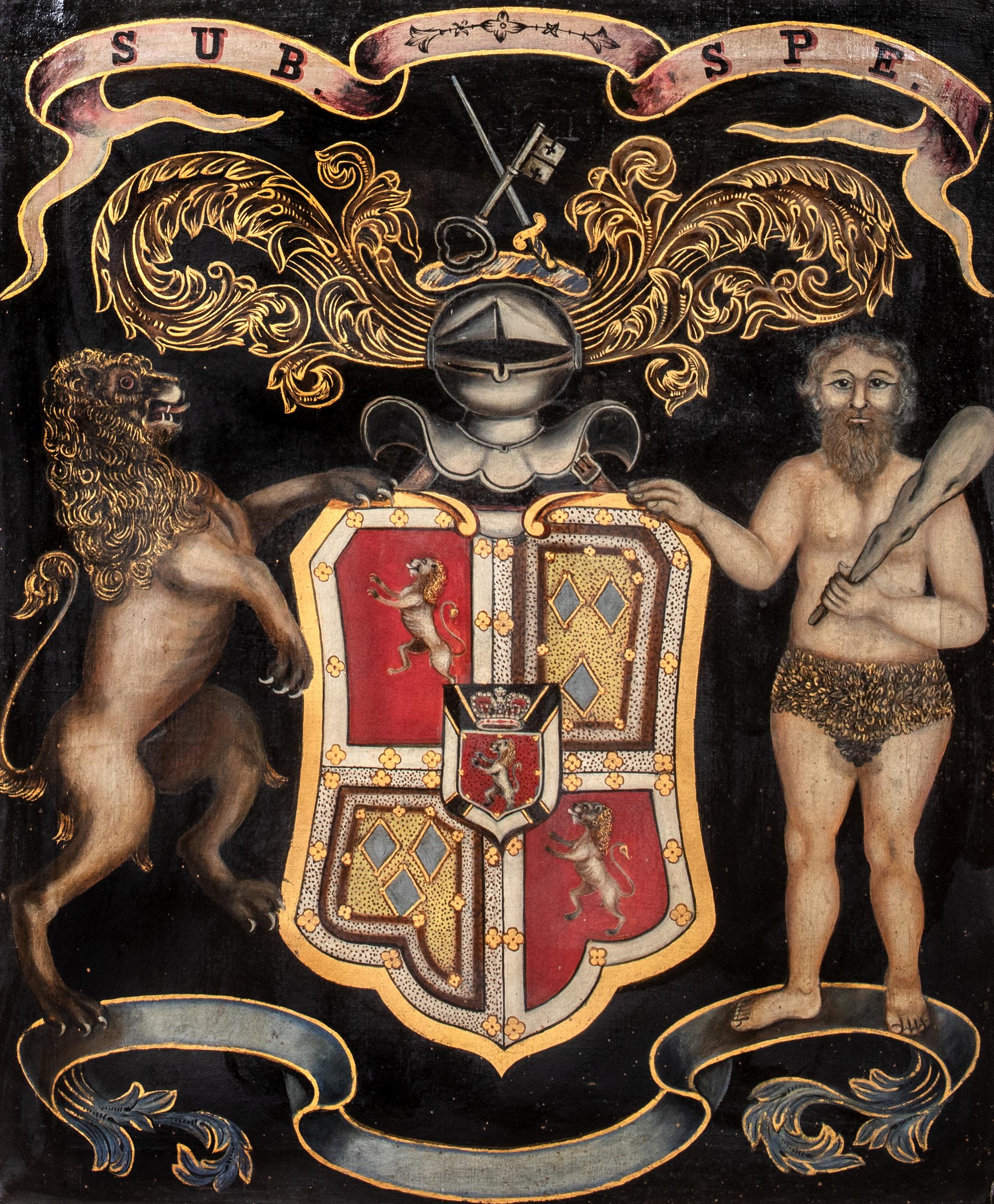 Clan Murray, Coat Of Arms, Duke Of Atholl, 18th Century  Scottish School - Brown Portrait Painting by Unknown