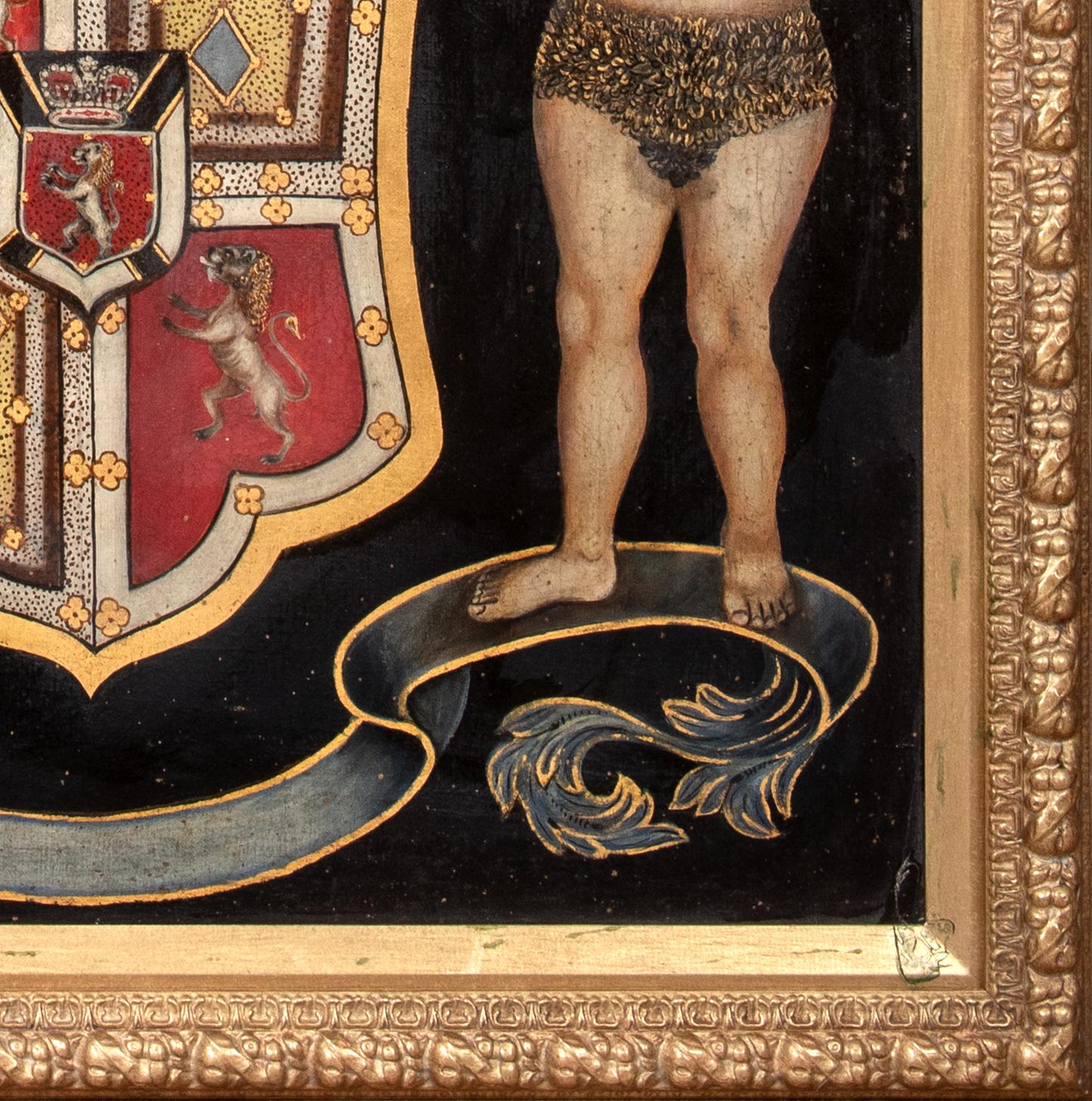 Clan Murray, Coat Of Arms, Duke Of Atholl, 18th Century

Scottish School

Large 18th Century Scottish Clan Murray Coats of Arms, oil on canvas. The shield bearing allegiance to the crown of the monarch flanked by Hercules and The Lion symbolising