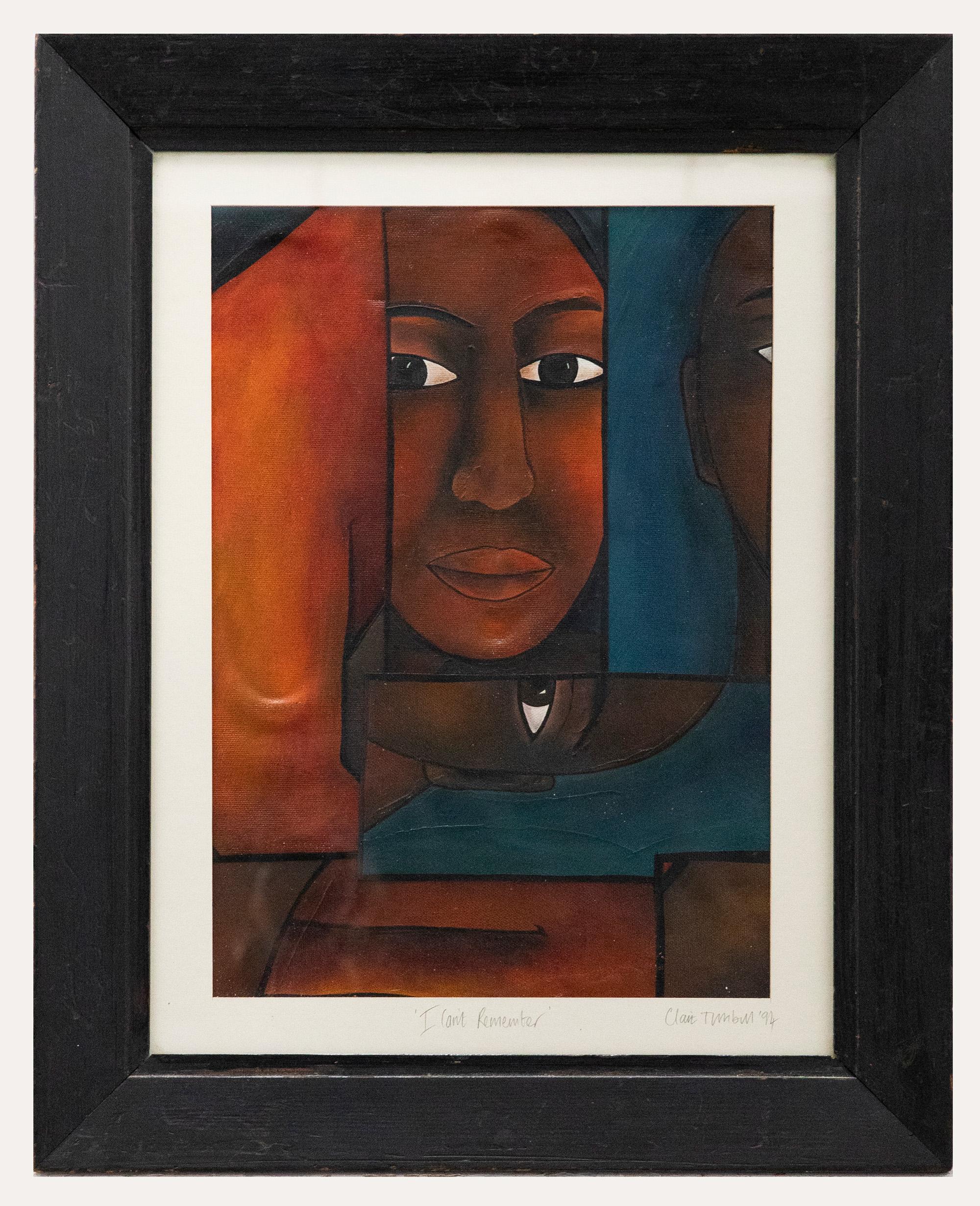 Unknown Portrait Painting - Clare Turnbull - Framed Contemporary Oil, I Can't Remember
