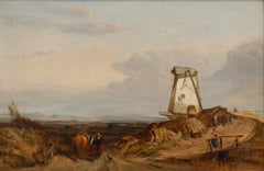 Clarkson Stanfield - 19th Century Oil, A Windmill in Normandy