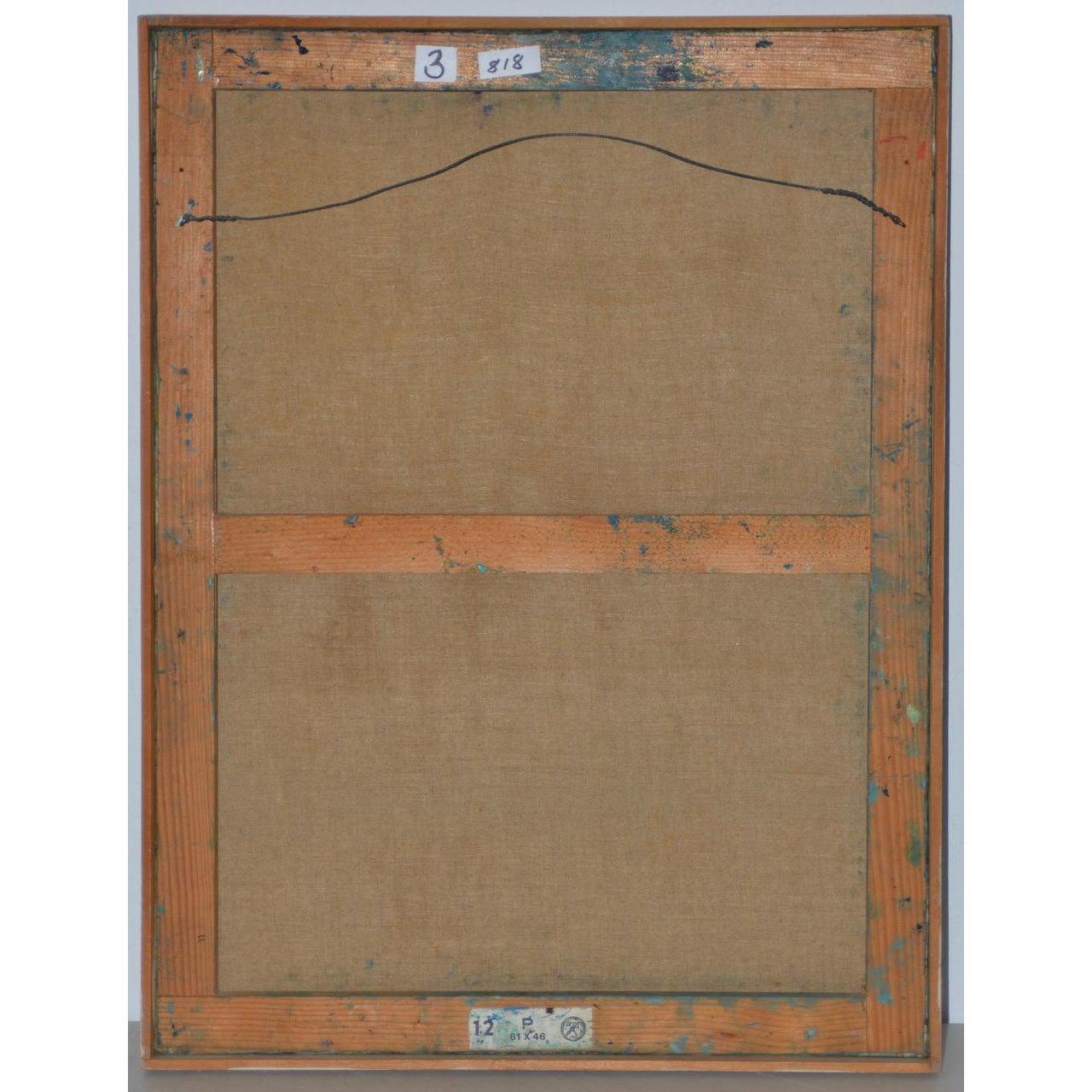 Classic Mid Century Modern Abstract Painting by Solik c.1959 4
