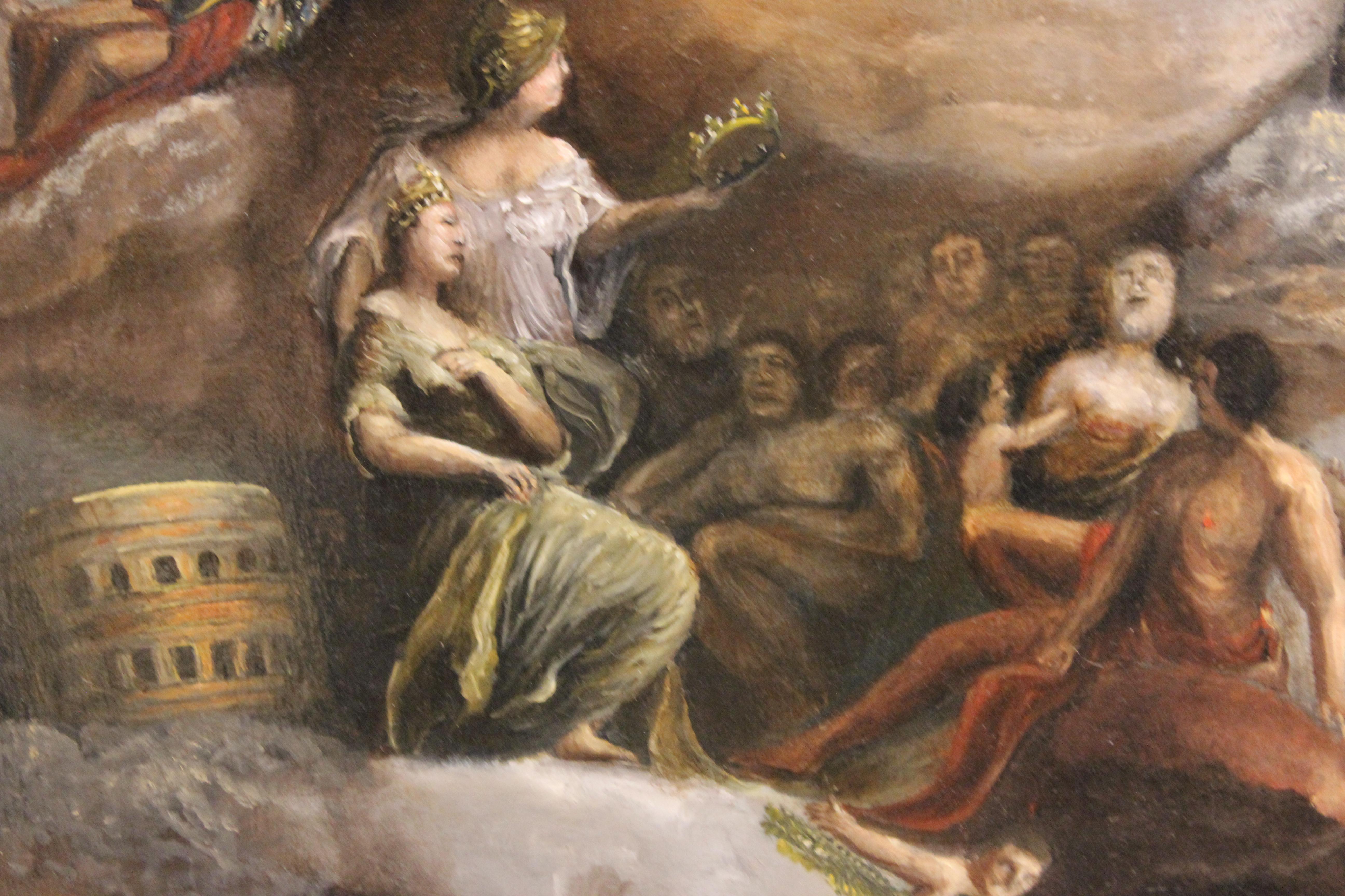 Classical Naturalistic Style Italian Allegory Study  - Painting by Unknown