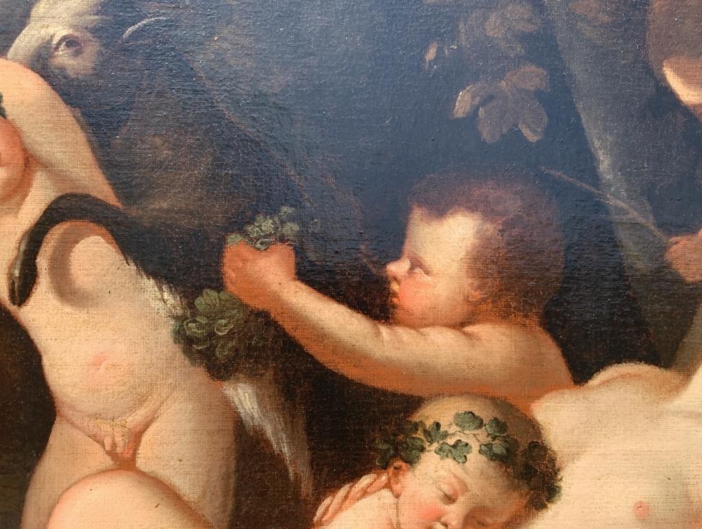Classicist Italian painter - 18th century figure painting - Venus Putti Bacchana 12