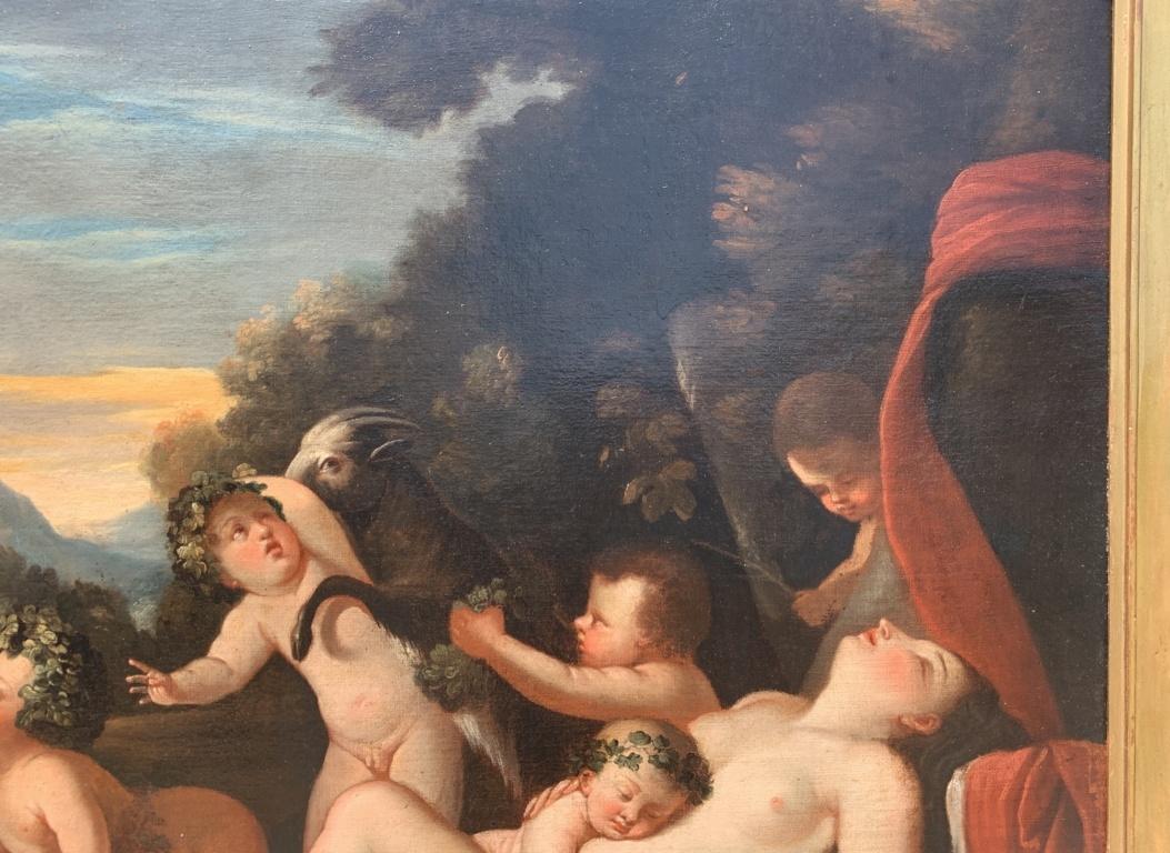 Classicist Italian painter - 18th century figure painting - Venus Putti Bacchana 2