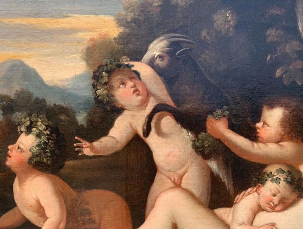 Classicist Italian painter - 18th century figure painting - Venus Putti Bacchana 4