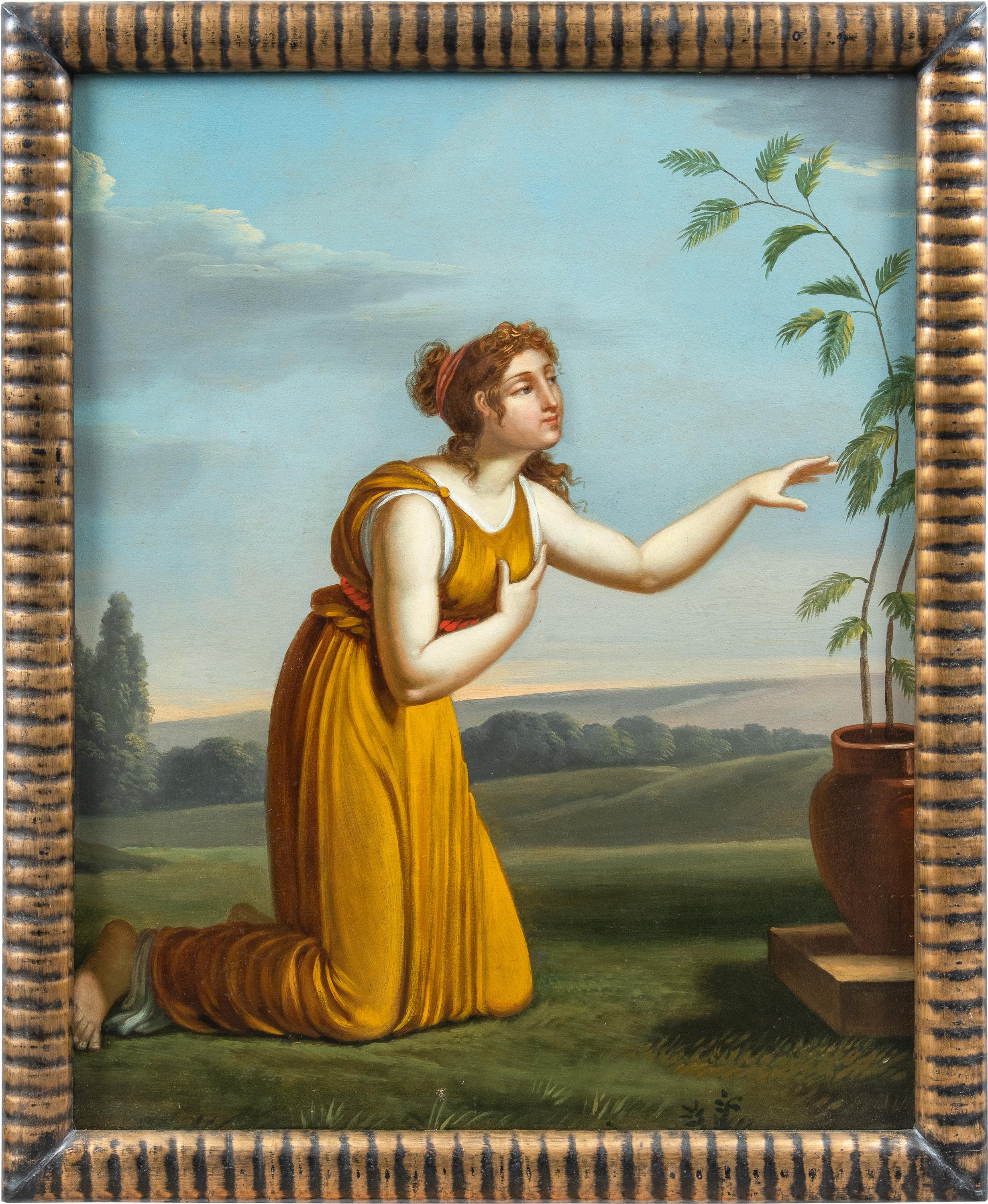 Unknown Landscape Painting - Classicist Italian painter - 19th century figure painting - Roman Allegory