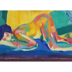 Claude Broise - 20th Century Oil, Reclining Nude