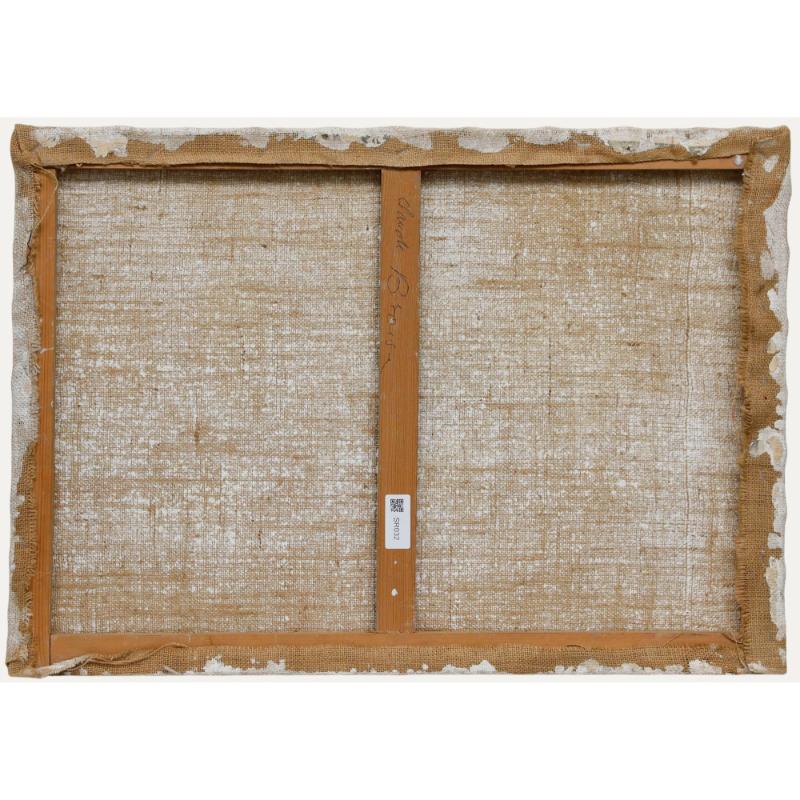 Claude Broise - 20. Jahrhundert Öl, Liegender Akt (Grau), Nude Painting, von Unknown