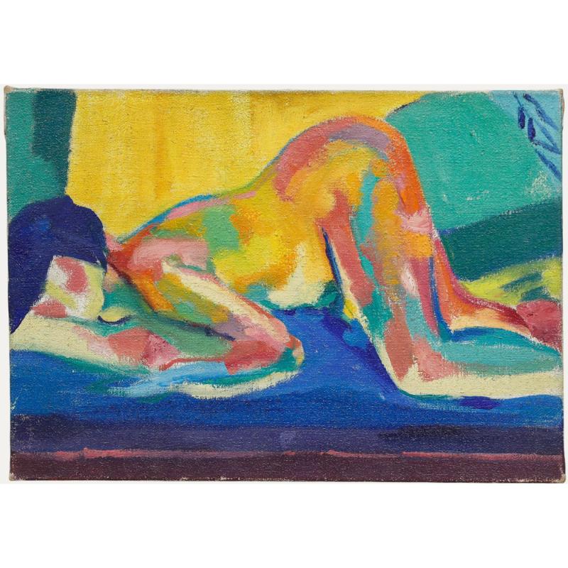 Claude Broise - 20th Century Oil, Reclining Nude