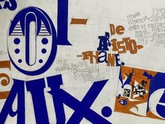 Claude Lagouche, Orignal 1970's French Psychedelic Abstract Painting