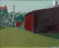 Clemens Spengler (1903-1969) - Modernist Mid 20th Century Oil, Red Barn