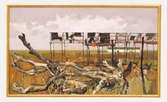 Clifford Bayley (b.1969) - Framed 20th Century Oil, The Abandoned Tin Barn