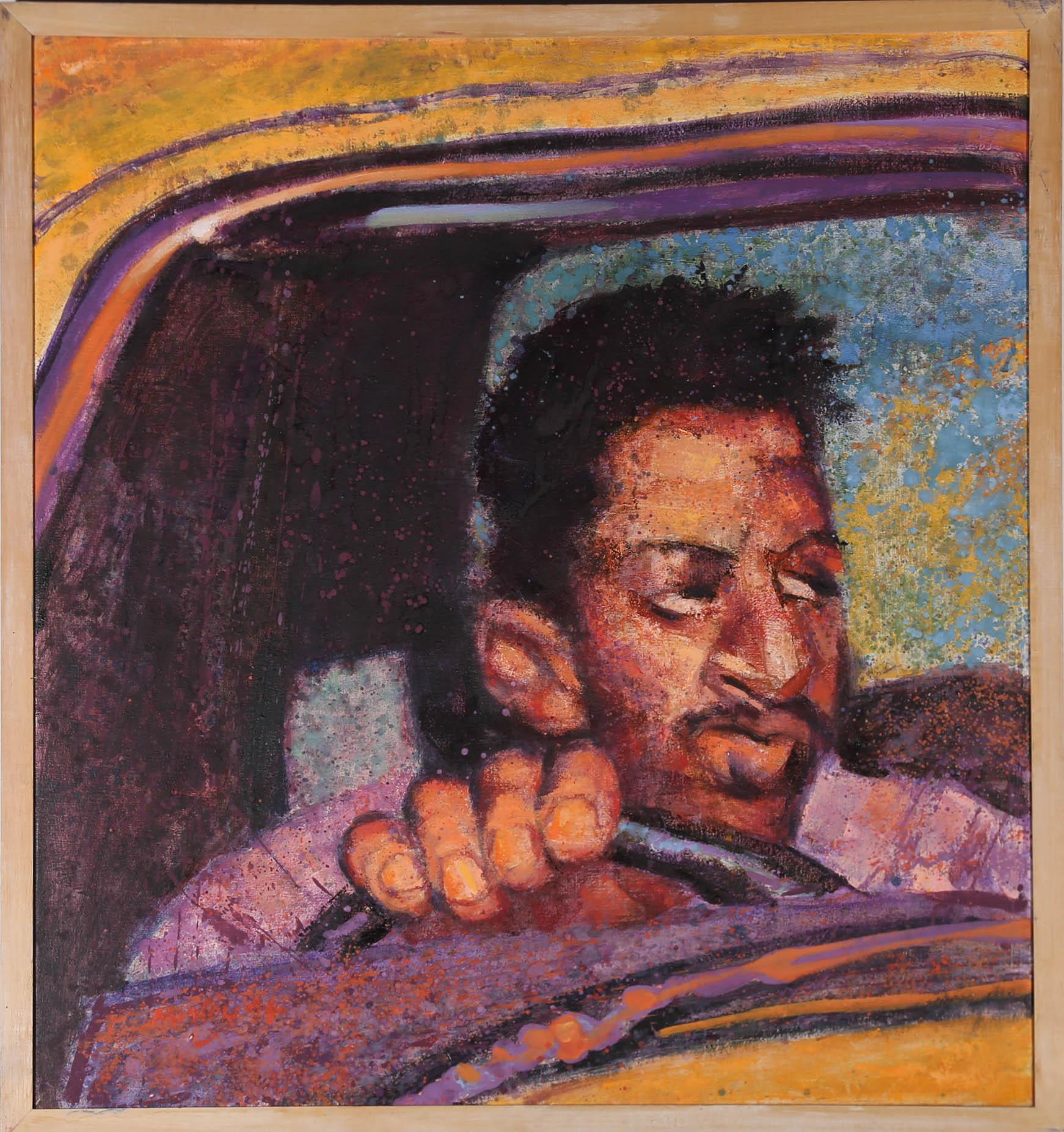 Portrait Painting Unknown - Clifford Hanley (1948-2021) - 1994 Huile, Out of the Blue