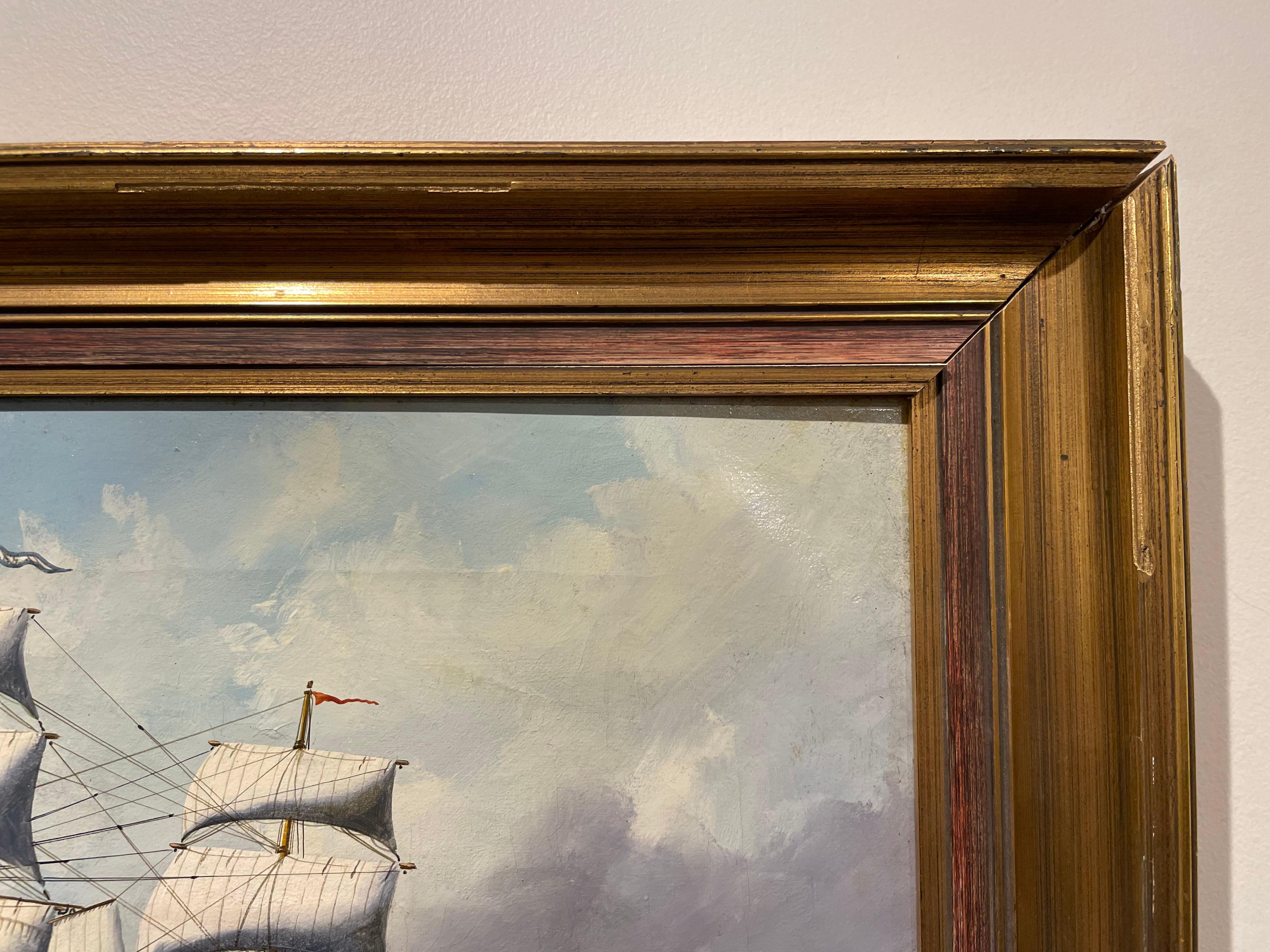 The Clipper Mary Lee in High Seas, amerikanische Schule aus der Mitte des 19. Jahrhunderts im Angebot 10