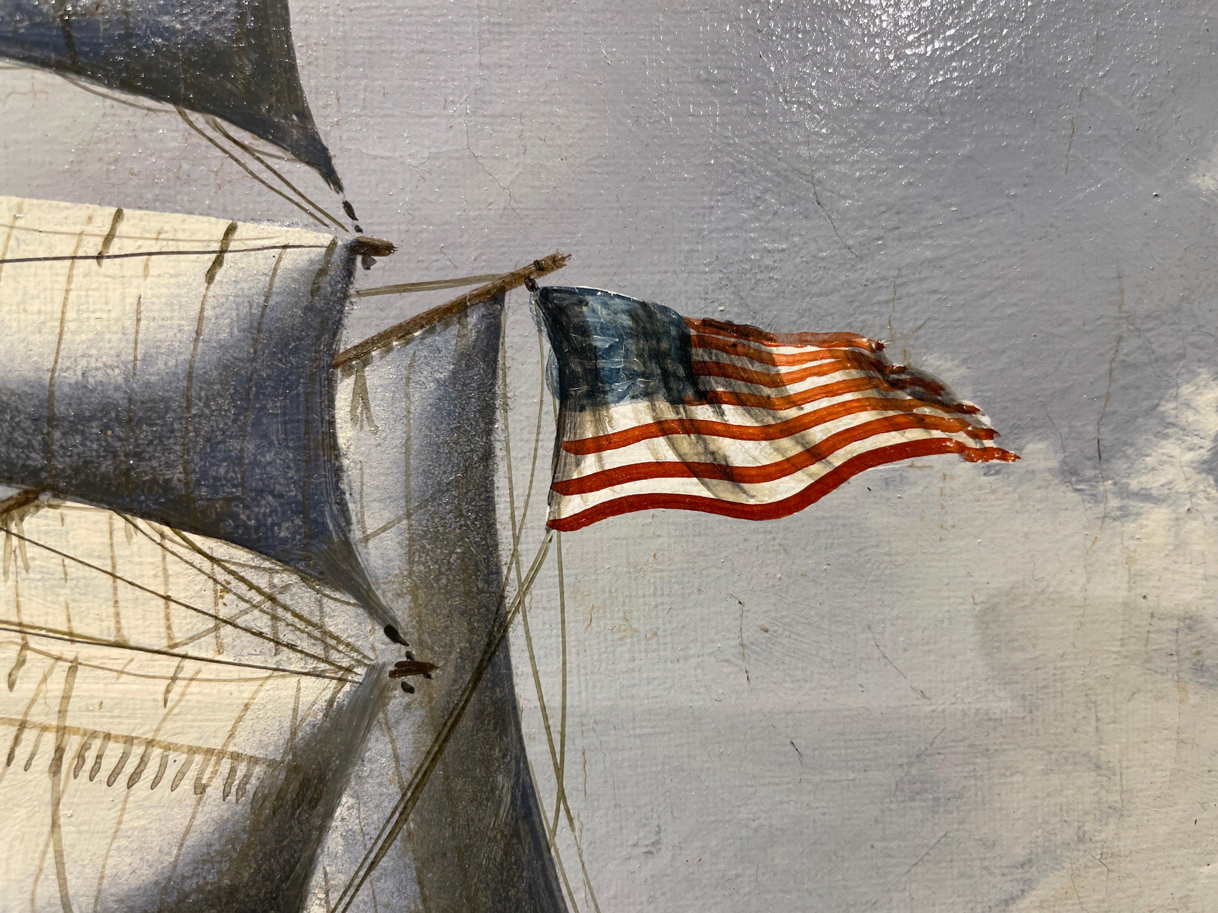 The Clipper Mary Lee in High Seas, amerikanische Schule aus der Mitte des 19. Jahrhunderts im Angebot 1