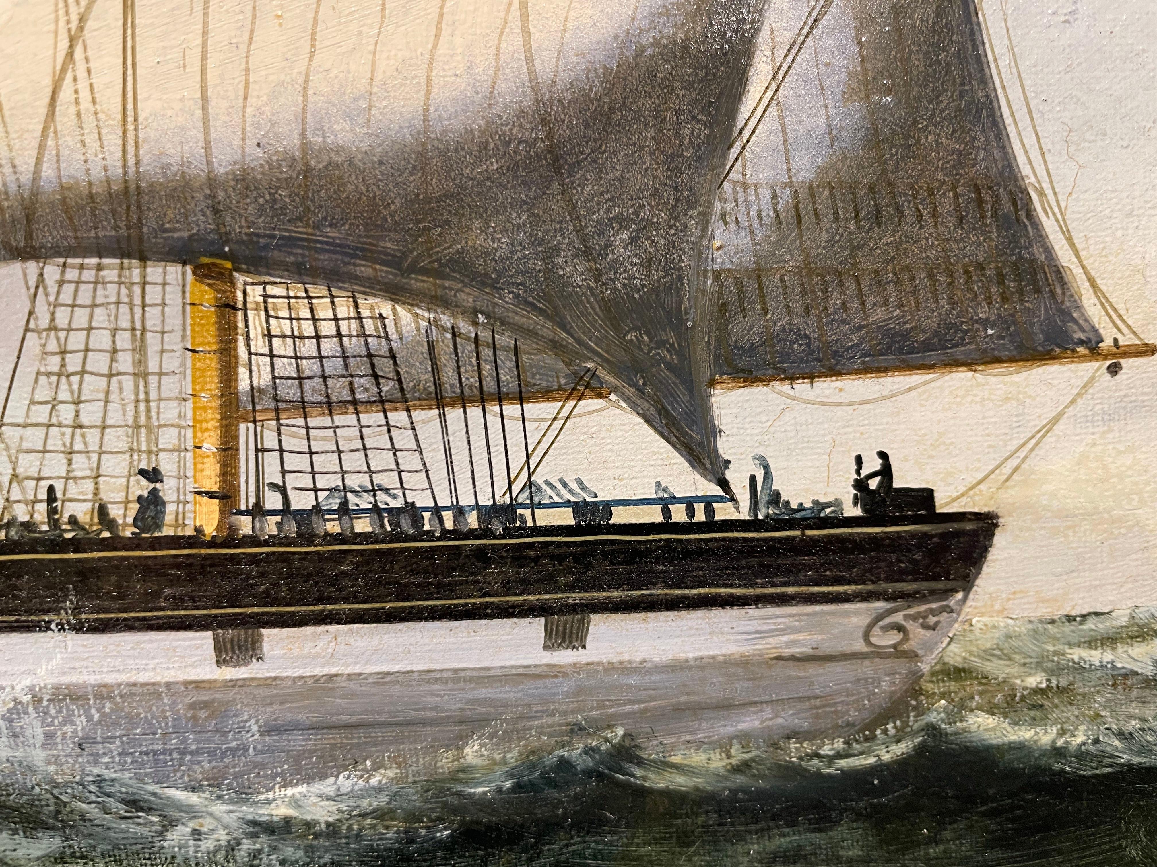 The Clipper Mary Lee in High Seas, amerikanische Schule aus der Mitte des 19. Jahrhunderts im Angebot 5