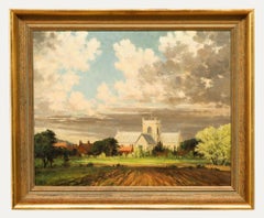 Clive Richard Browne (1901-1991) - 20th Century Oil, View of The Village Church