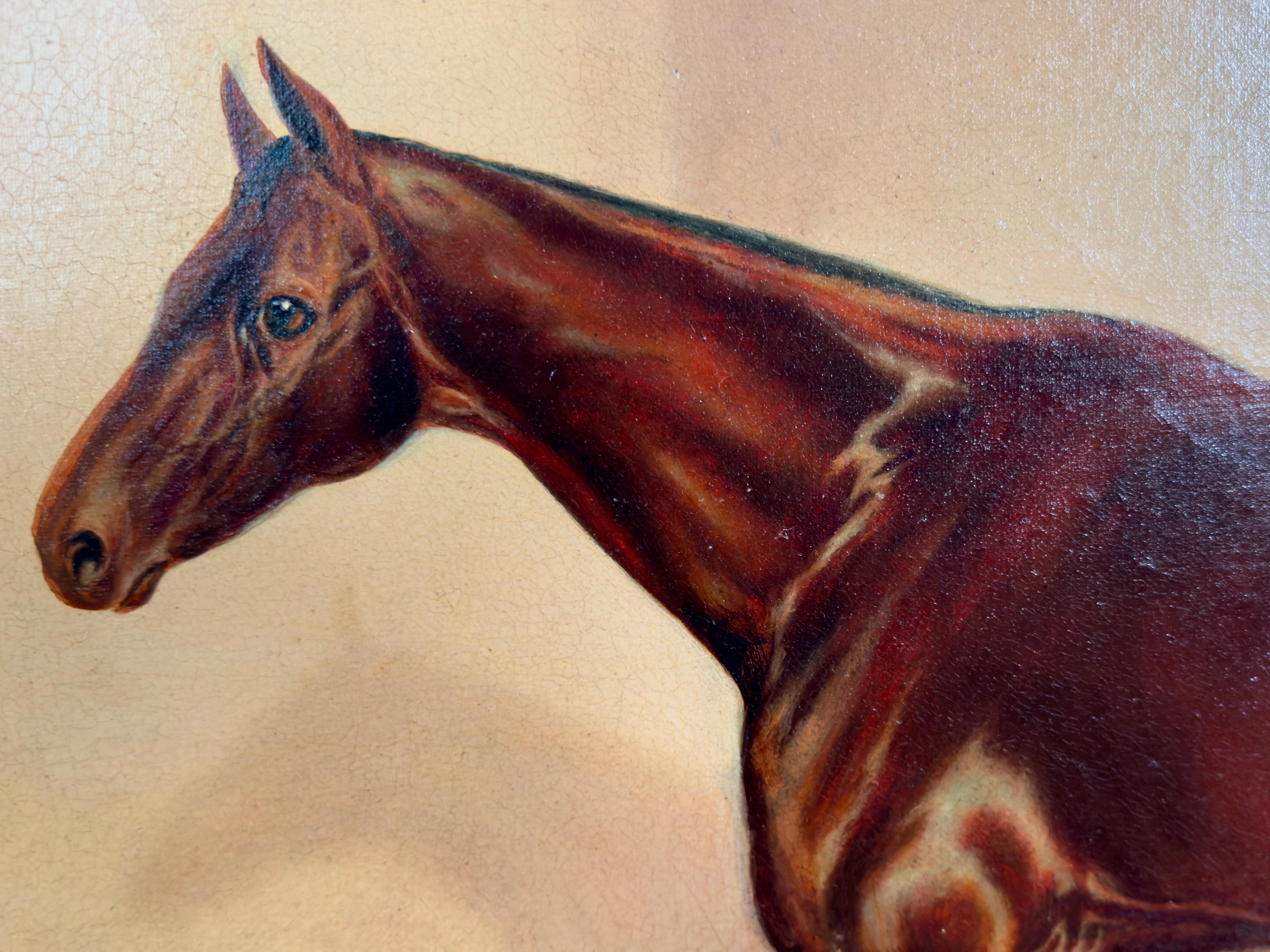 Cloisters, Grand National Steeplechase Pferderennen Champion 1892 (Englische Schule), Painting, von Unknown