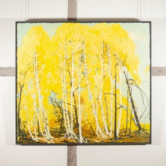 Cloth of Gold (Birch, Beech, Bracken and Bract), Painting by Ffiona Lewis, 2019