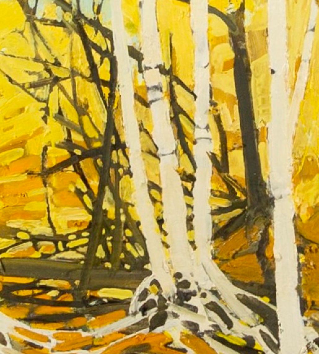 Tela de oro (abedul, haya, helecho y bráctea), Pintura de Ffiona Lewis B. 1964, 2019

Más información:
Técnica: Óleo sobre tabla
Dimensiones: 92 x 102 cm
36 1/4 x 40 1/8 in

Ffiona Lewis nació en Londres pero creció en Devon, y ahora divide su