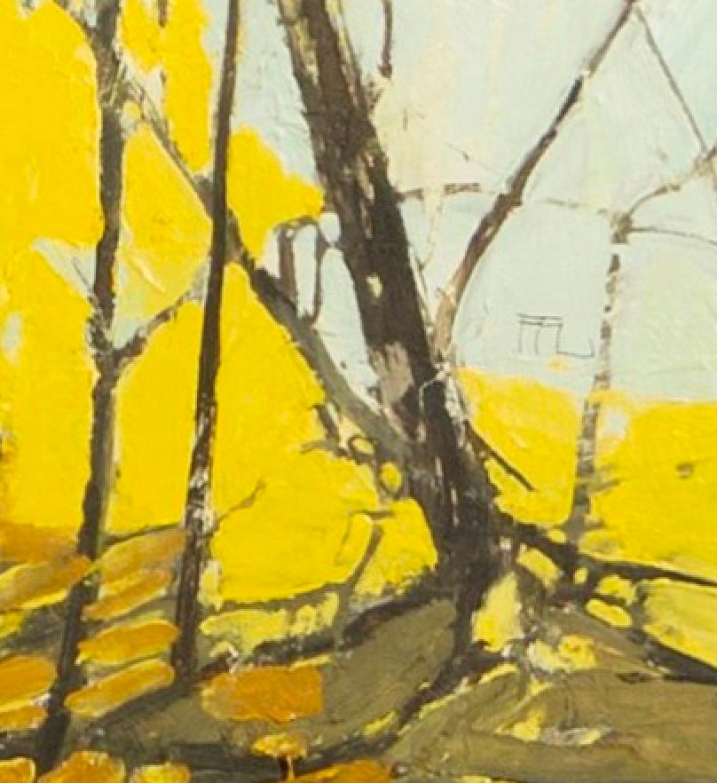 Tela de oro (abedul, haya, helecho y bráctea), Pintura de Ffiona Lewis, 2019 en venta 1