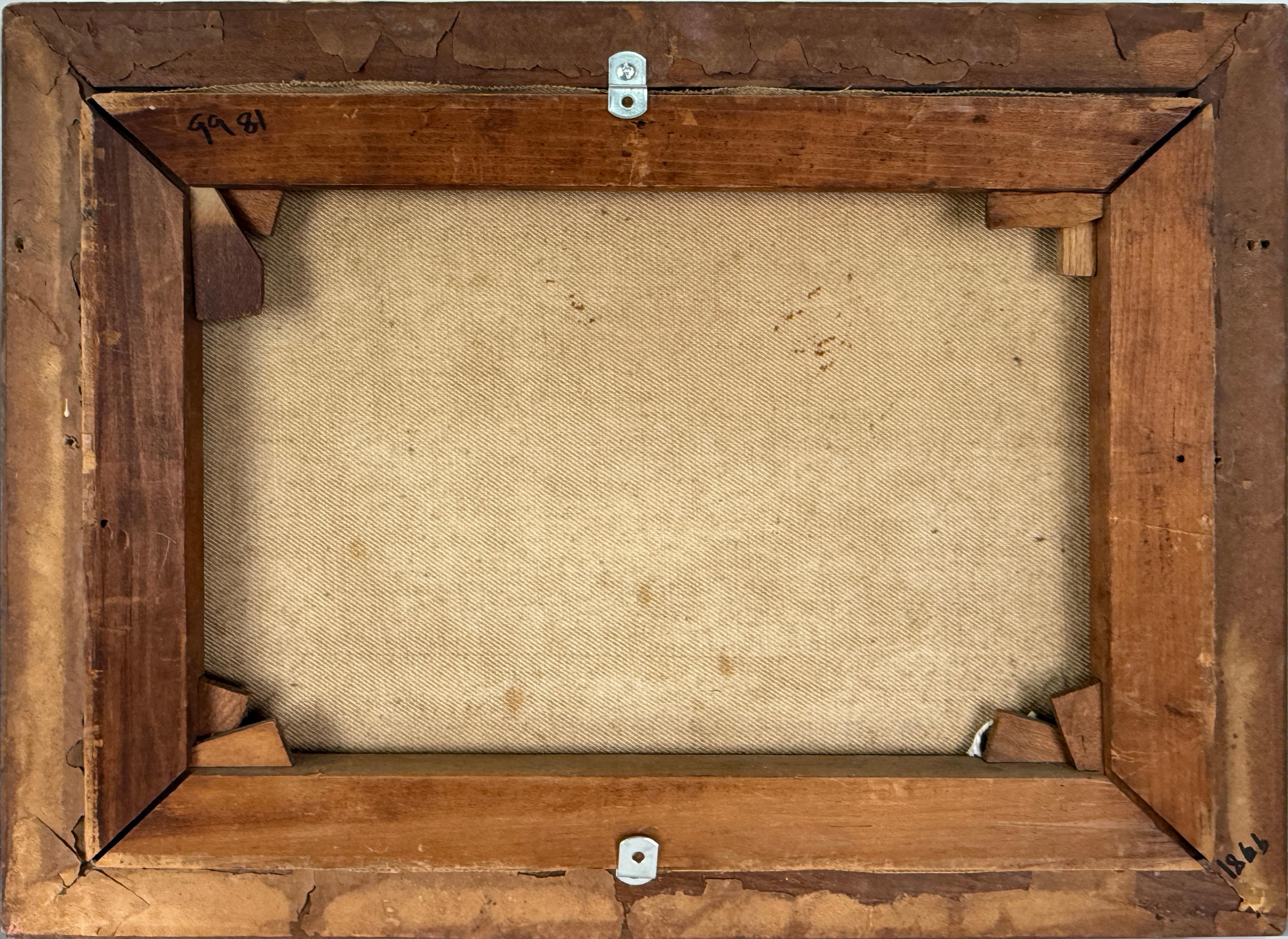 Küstenlandschaft mit Pferdewagen - Antikes Original-Ölgemälde im Angebot 4