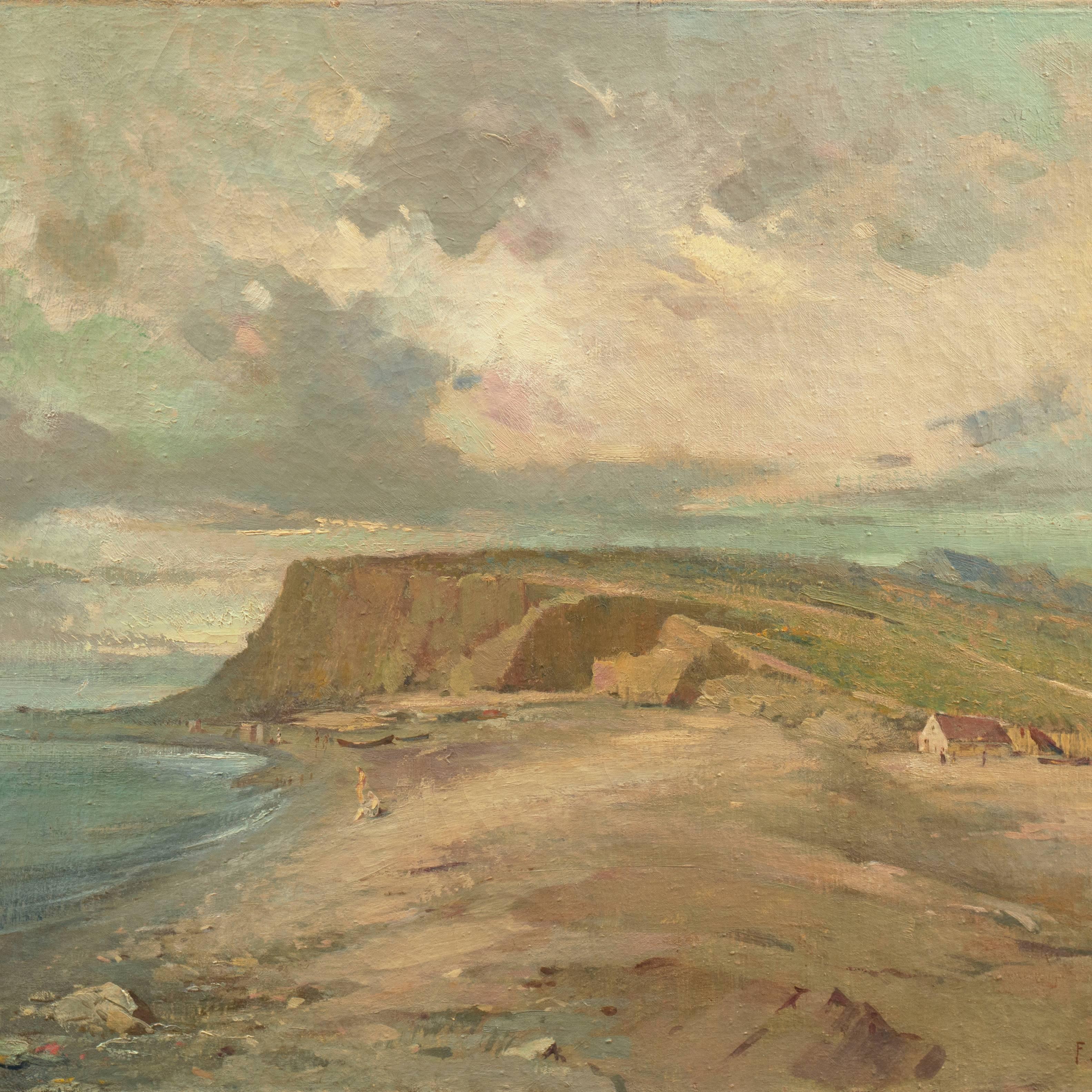 'Coastal Landscape', Irish School, Eire Large Oil  - Modern Painting by Unknown