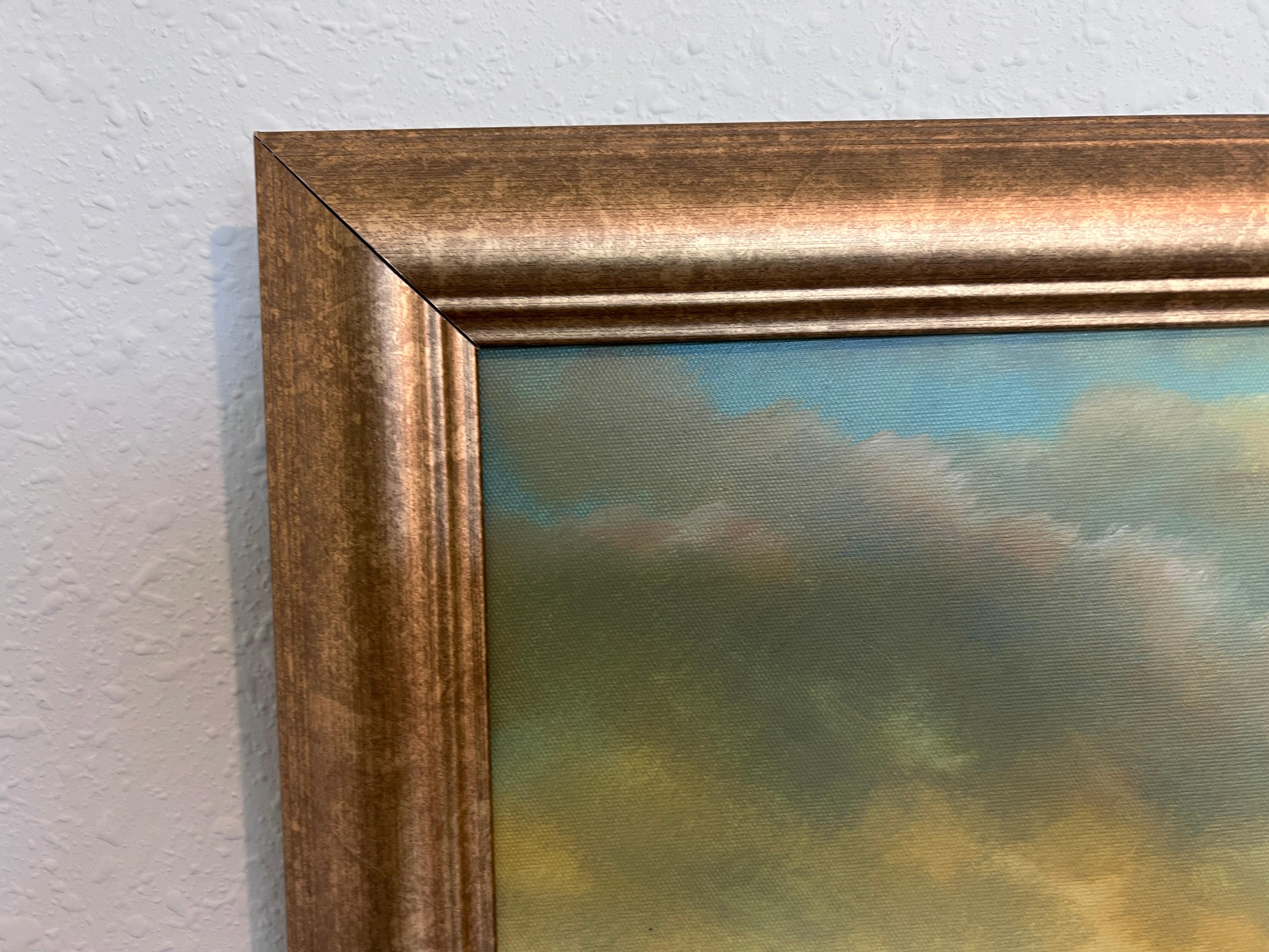 Original gerahmtes Ölgemälde Meereslandschaft - Brechende Wellen bei Sonnenuntergang

Dieses wunderschön gerahmte Ölgemälde zeigt eine dramatische Meeresszene bei Sonnenuntergang, in der mächtige Wellen gegen eine felsige Küste unter einem goldenen,