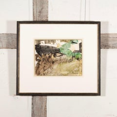 Coastal Scene, Gouache Painting by Peter Potworowski, 1950s circa