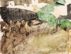 Scène côtière, peinture à la gouache de Peter Potworowski, circa 1950