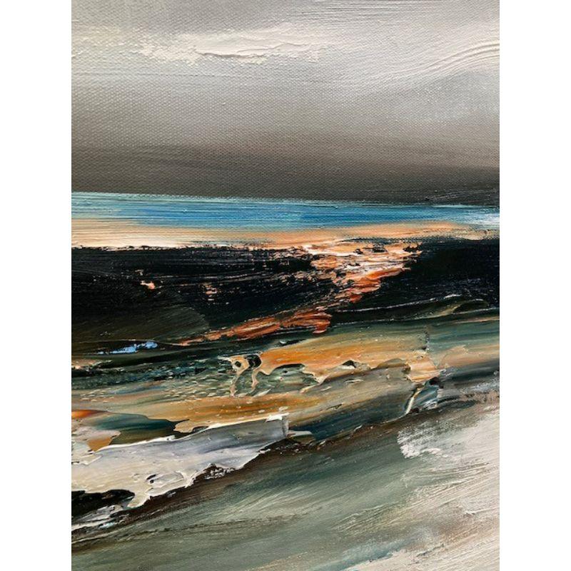 Coastal Sunset, Textured Seascape Painting, Paintings of Wales, Coastal Art For Sale 3
