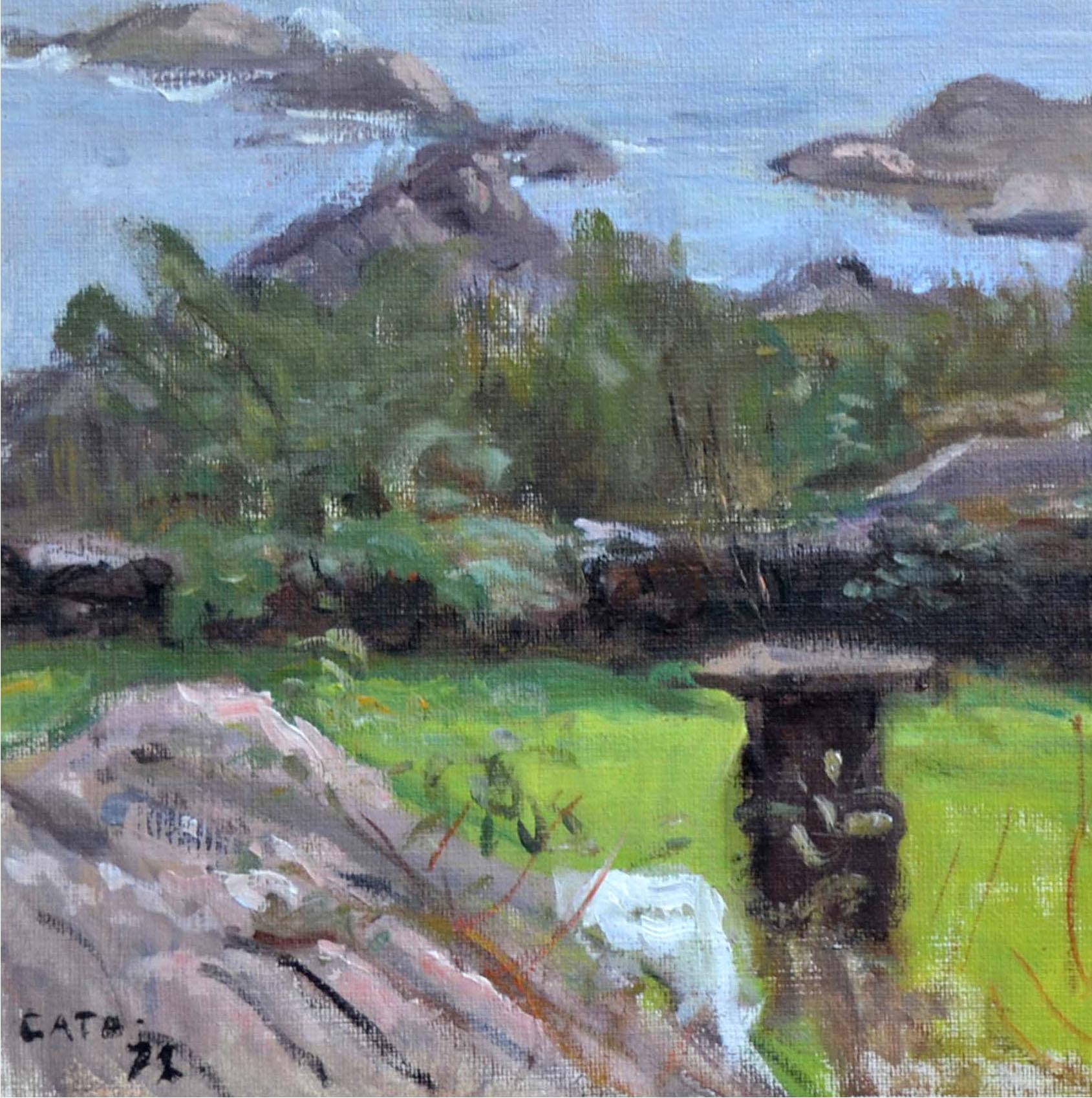 Küstengewässer (Grau), Landscape Painting, von Unknown