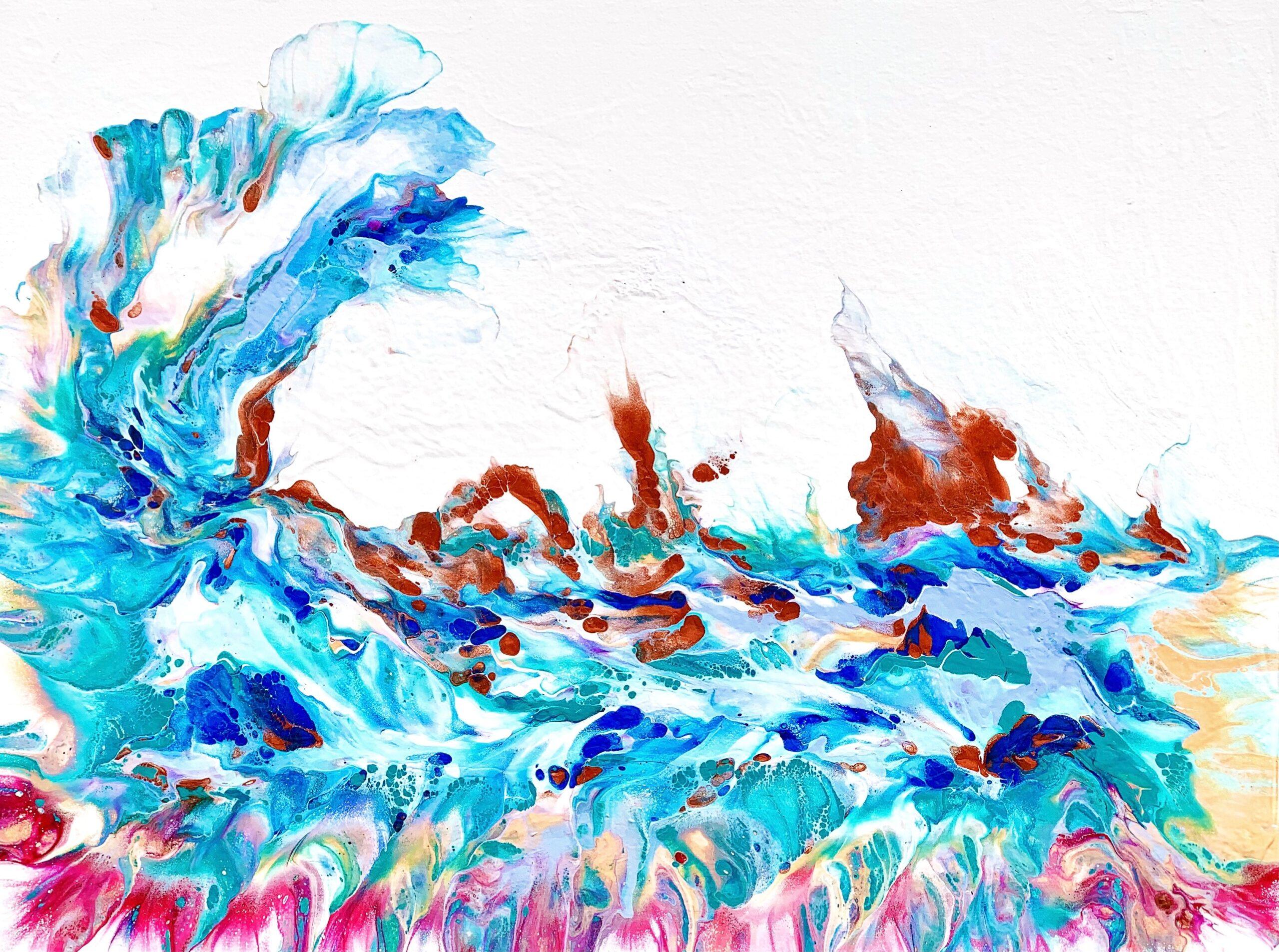 Coastal Wave by Ashton Lally - Painting by Unknown