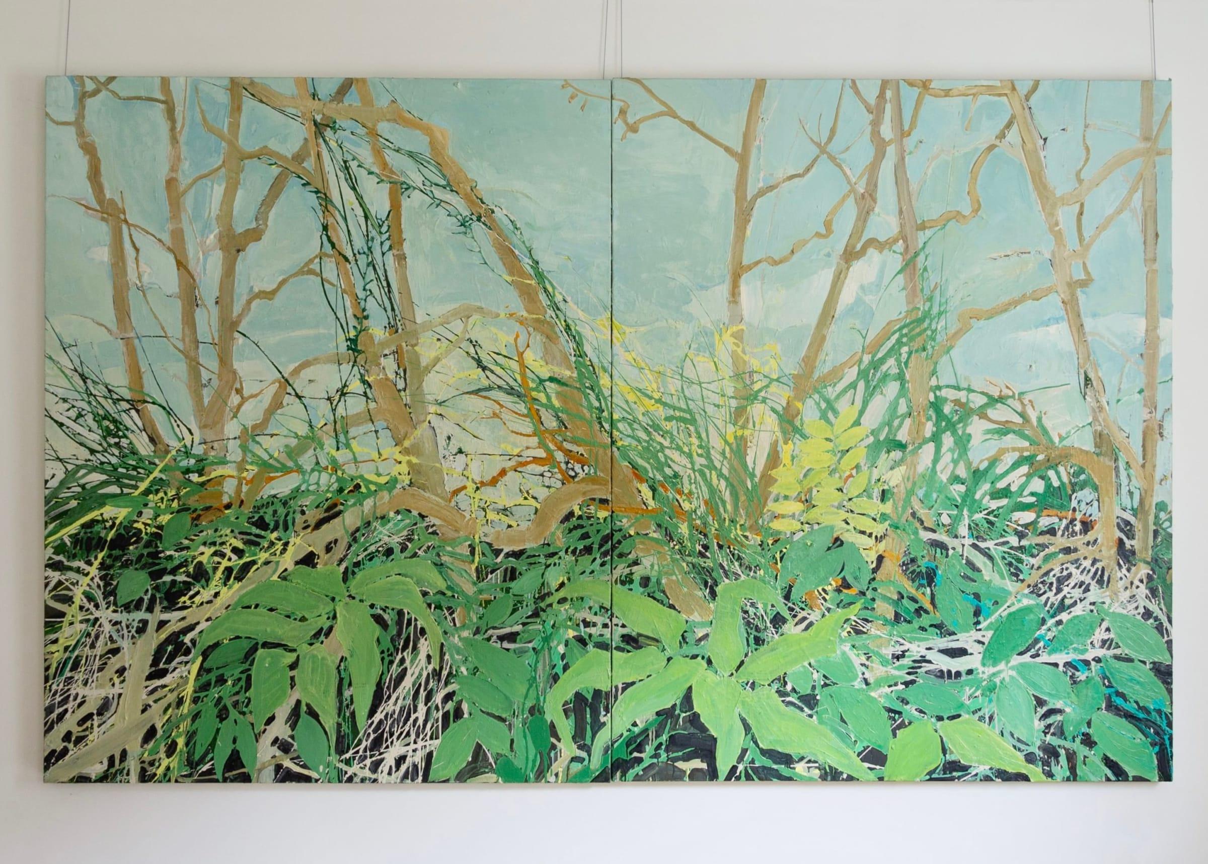 Cockieleekie, Öl auf zwei Leinwänden, Gemälde von Ffiona Lewis, 2020 – Painting von Unknown