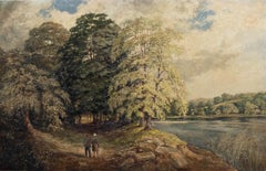 Colin Gillespie Mitchell (1870-1938) - Öl, Figuren auf einem Waldweg