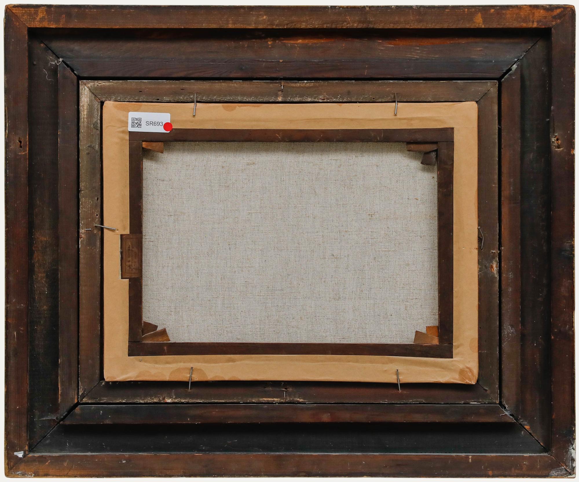 Colin Graeme (1858-1910) - Framed Oil, Setter's by the Wicker Hamper - Brown Animal Painting by Unknown