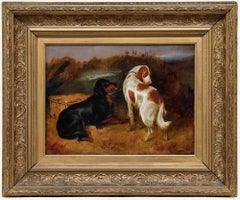 Colin Graeme (1858-1910) - Framed Oil, Setter's by the Wicker Hamper