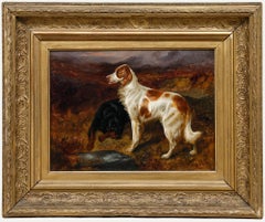 Colin Graeme (1858-1910) - Framed Oil, Setters in a Moorland Landscape