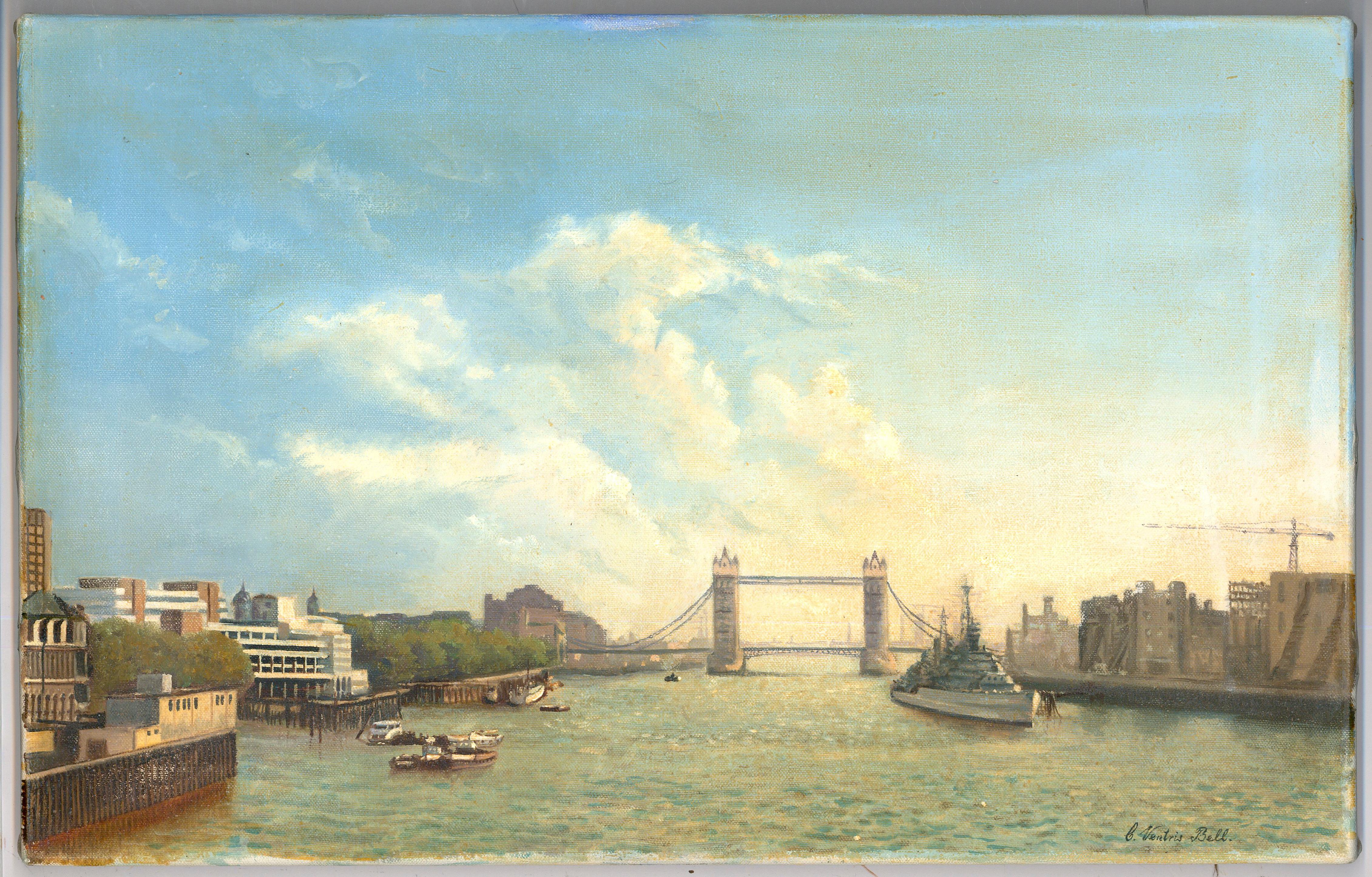 Colin Ventris Bell (1919-1983) - Mid 20th Century Oil, Tower Bridge - Painting by Unknown