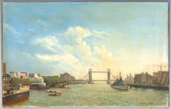 Colin Ventris Bell (1919-1983) - Mid 20th Century Oil, Tower Bridge