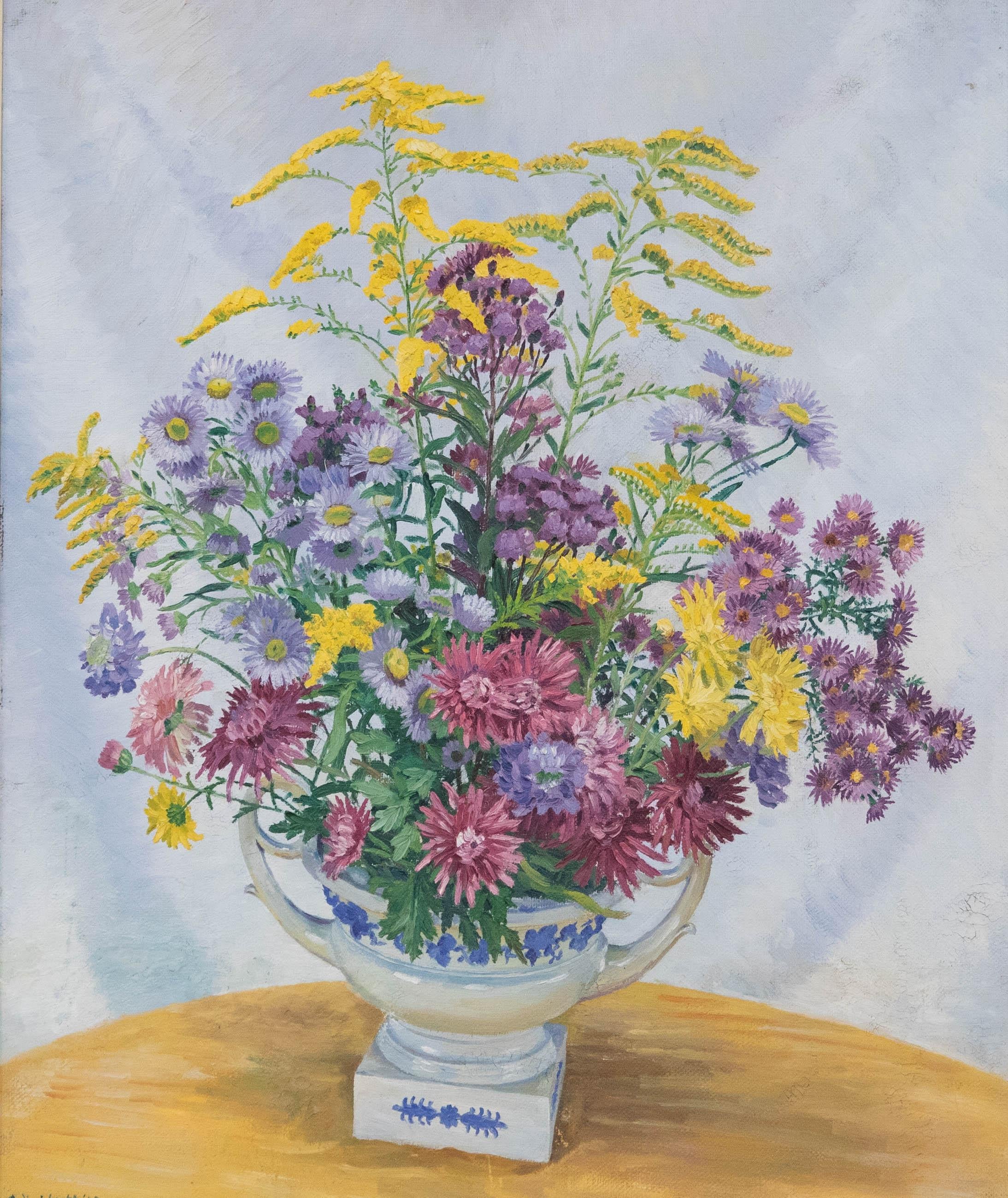 Colin Wyatt - 1948 Óleo, Flores silvestres en un jarrón - Painting de Unknown