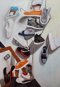Colección de Zapatillas, Nike, Gran Pintura Abstracta Moderna de Zapatillas, Sneakerhead