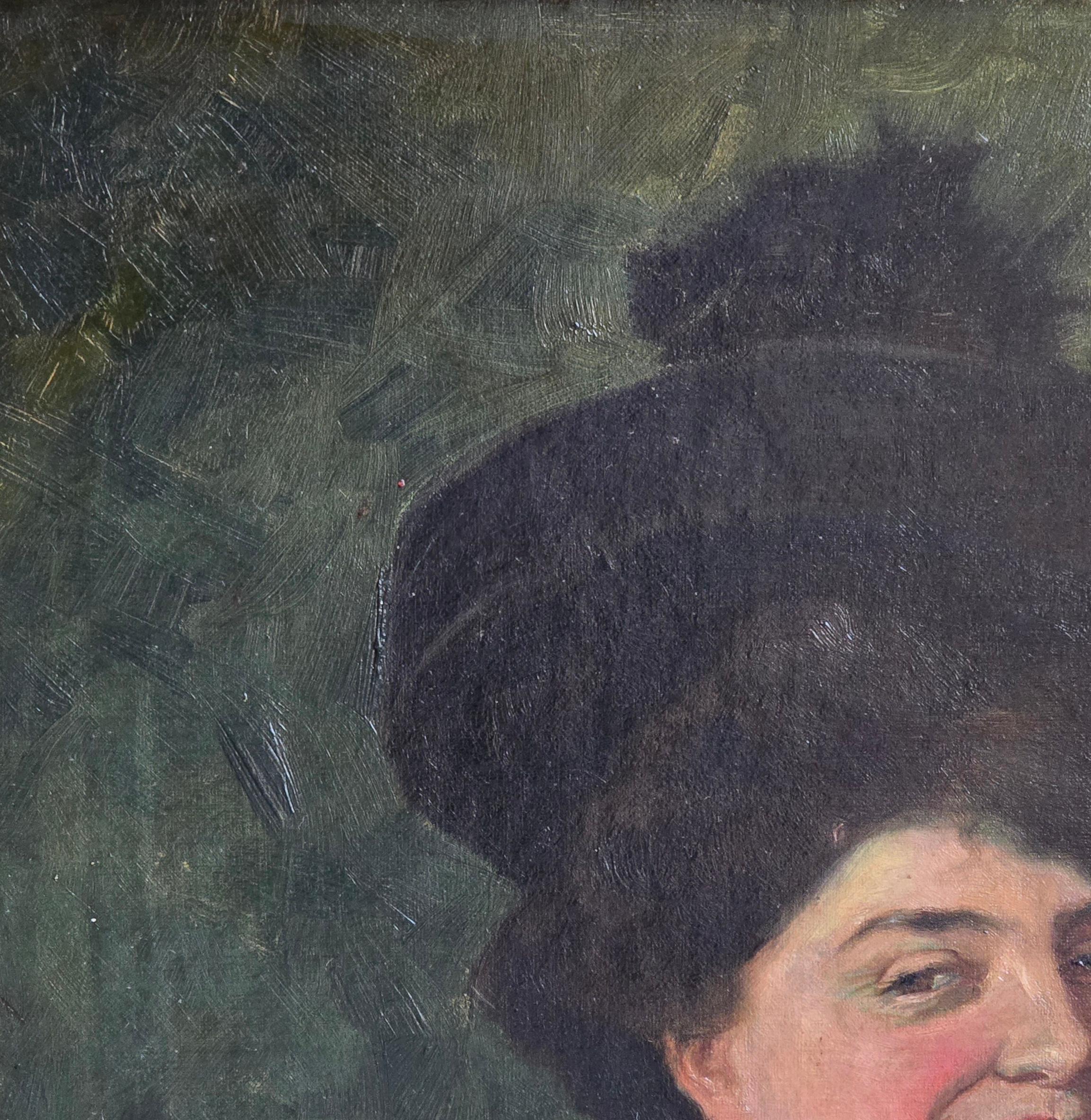 Colleen - Gris Portrait Painting par Unknown